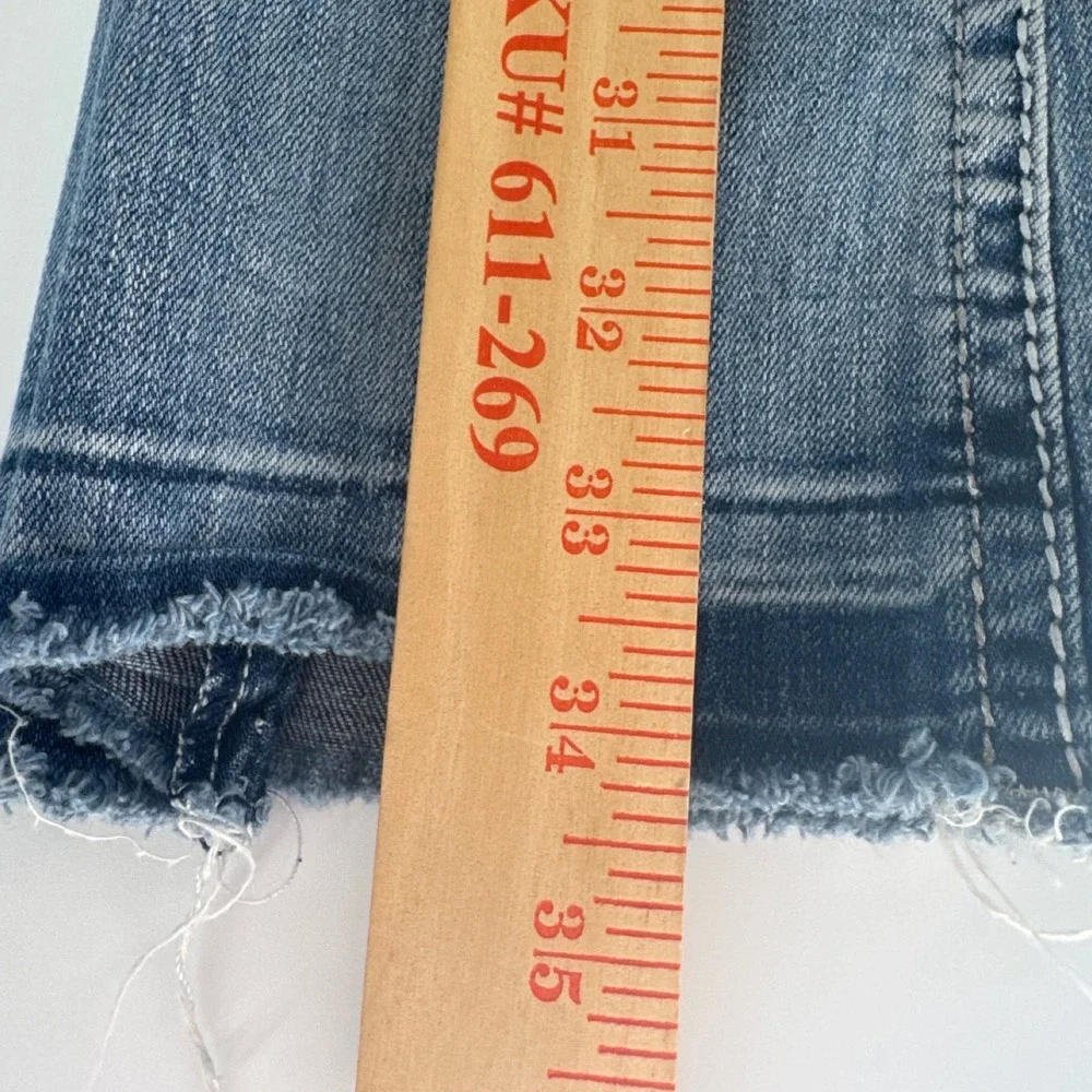 Grace in LA Girls Bootcut Jeans Size 12 Blue Embellished Rhinestone Distressed